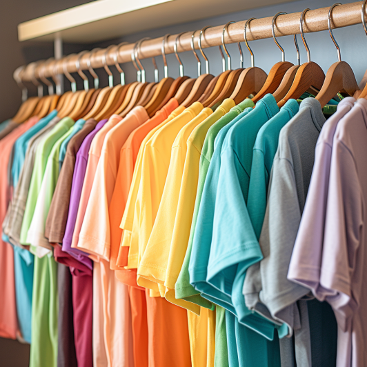 Stylish second-hand clothing displayed on a hanger.